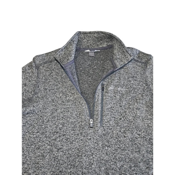 Eddie Bauer Men's Gray 1/4 Zip Fleece Sweater Size LT - Picture 6 of 9